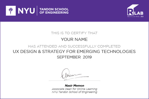 UX Design & Strategy for Emerging Technologies Certificate